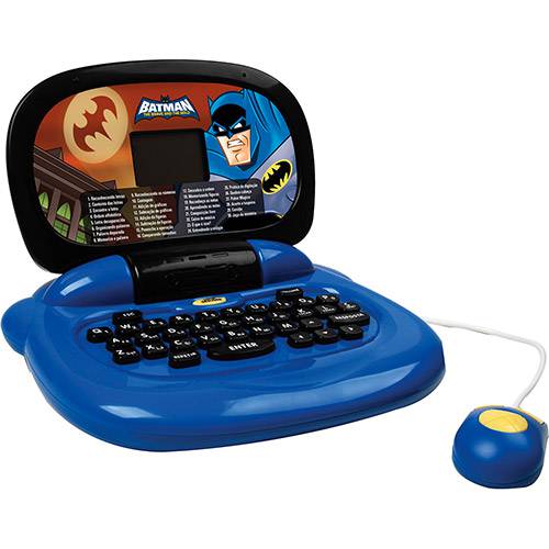 Laptop Infantil Batman 9050 Azul e Preto com 30 Atividades - Candide