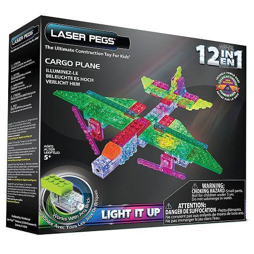 Laser Pegs Avião de Carga - 12 em 1