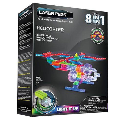 Laser Pegs Helicóptero - 8 em 1