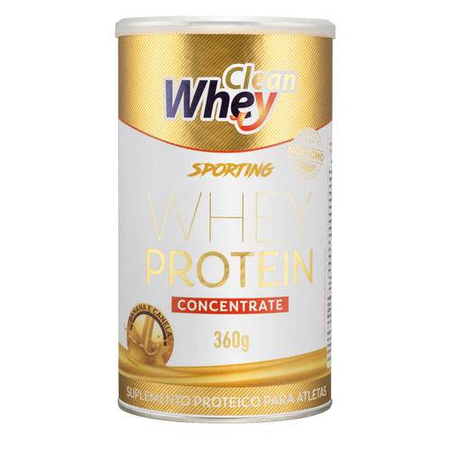 Lata Clean Whey Concentrate Sporting - 360g - Clean Whey - Sabor Banana C/ Canela