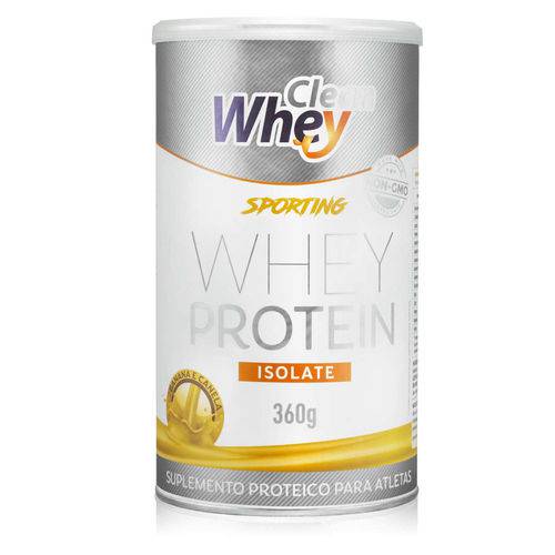 Lata Clean Whey Isolate Sporting - 360g - Clean Whey - Sabor Banana C/ Canela