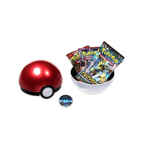 Lata Porta Cards Pokémon Poké Bola com 18 Cards e Moeda Copag - Suika