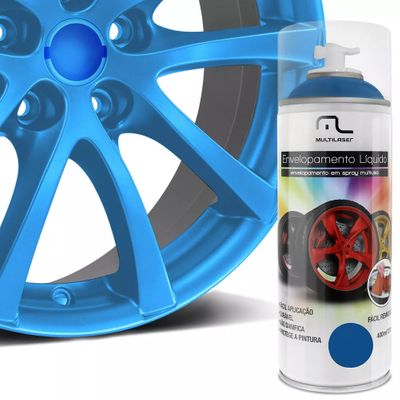 Lata Spray Envelopamento Líquido - Multilaser - Azul Fluorescente 400ml