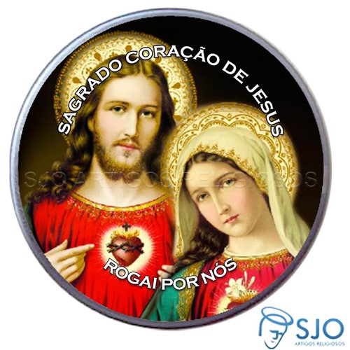 Latinha do Sagrado Coração de Jesus e Maria | SJO Artigos Religiosos