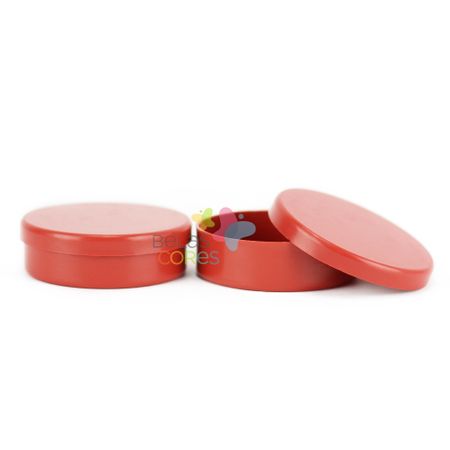 Latinhas de Plástico Mint To Be 5,5x1,5 Cm Vermelha - Kit com 50 Unids