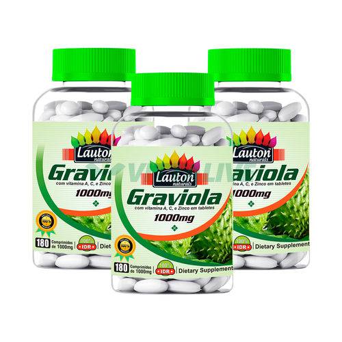 Lauton Naturals Kit 3 Graviola 180 Comp
