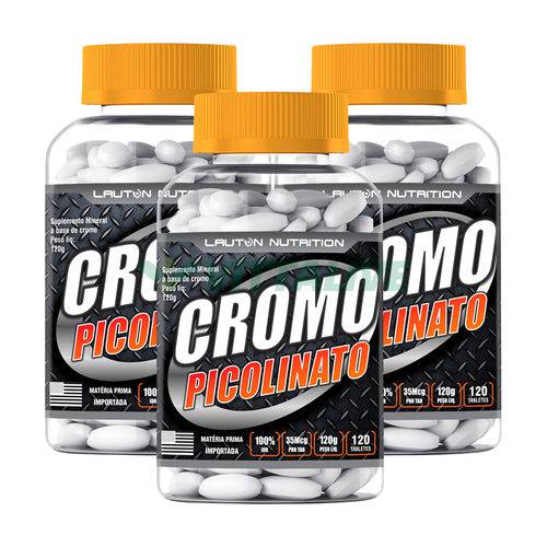 Lauton Nutrition Kit 3x Cromo Picolinato 120 Tabs