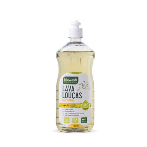 Lava Louças Detergente Natural Erva-doce 650ml – Biowash