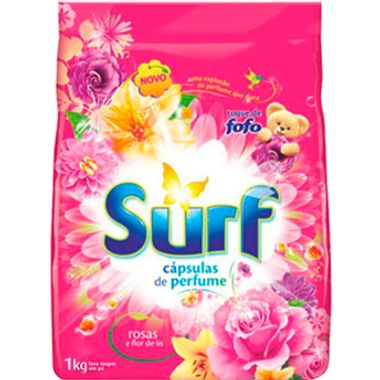 Lava Roupa em Pó Surf Rosas e Flor de Lis 1kg