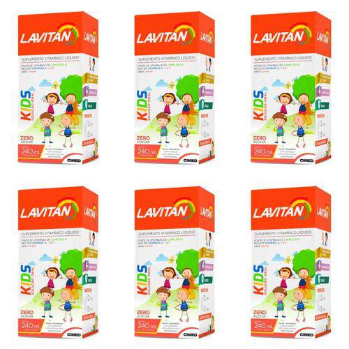 Lavitan Kids Suplemento Vitamínico Suspensão Oral 240ml (kit C/06)