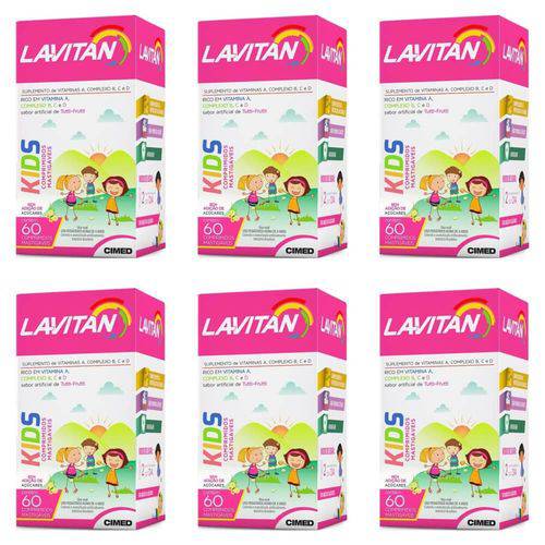 Lavitan Kids Suplemento Vitamínico Tutti Frutti C/60 (kit C/06)