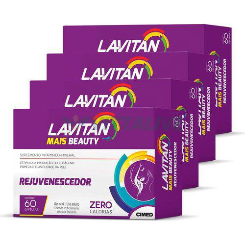 Lavitan Kit 4x Mais Beauty Rejuvenescedor 60 Caps