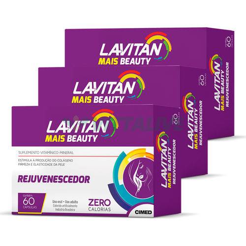 Lavitan Kit 3x Mais Beauty Rejuvenescedor 60 Caps