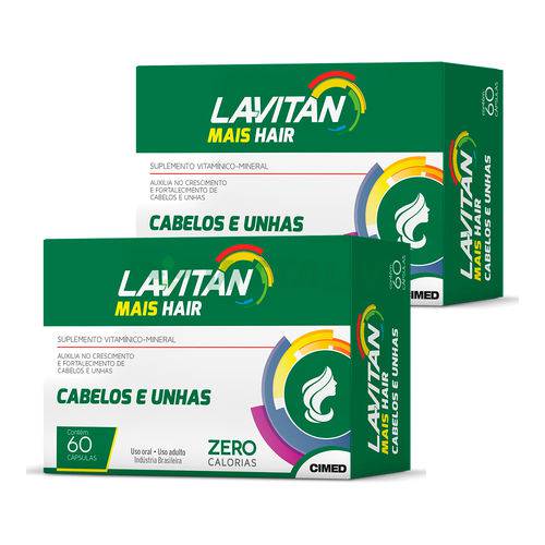 Lavitan Kit 2x Mais Cabelos Unhas 60 Caps