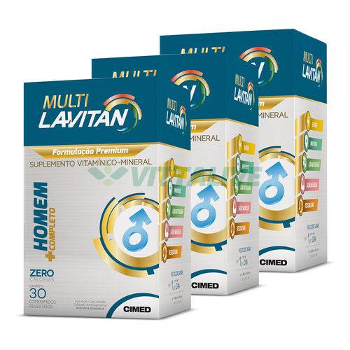 Lavitan Kit 3x Multi Homem Completo 30 Comp