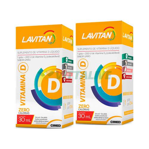 Lavitan Kit 2x Vitamina D 30ml Limao