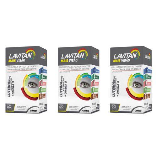 Lavitan Mais Visão Suplemento Vitamínico C/60 (kit C/03)