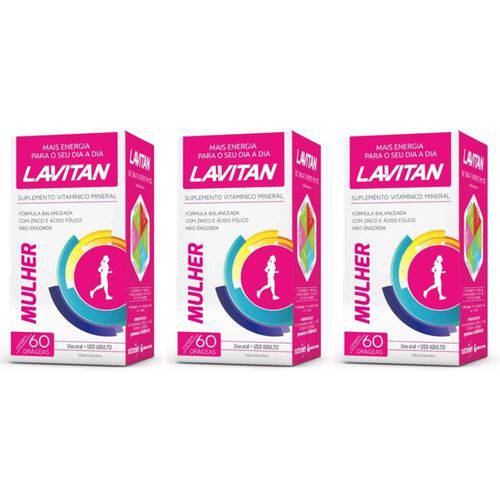 Lavitan Mulher Suplemento Vitamínico C/60 (kit C/03)