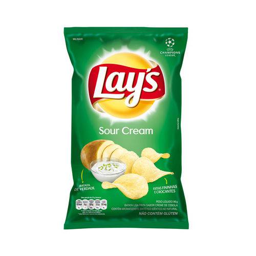 Lay's Sour Cream 96g - 6 Unidades