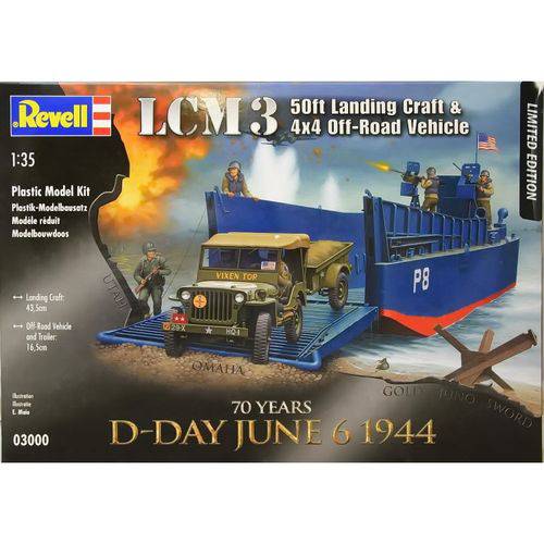 LCM3, Jeep And Treiler D Day - 1/35 - Revell 03000