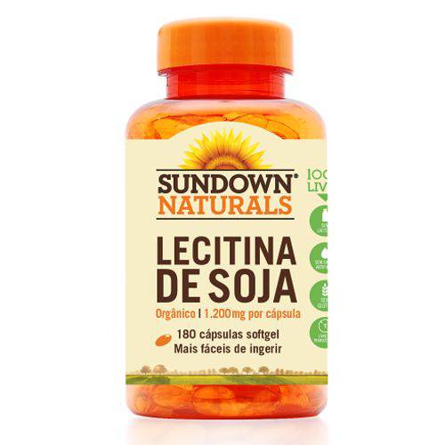 Lecitina de Soja 1200mg - Sundown Vitaminas - 180 Cápsulas