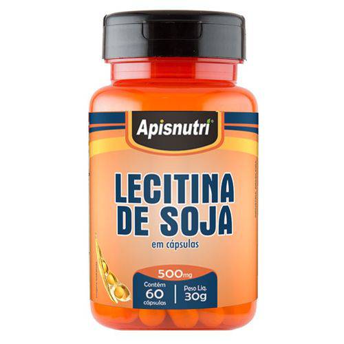 Lecitina de Soja 500mg - Apisnutri - 60 Cápsulas