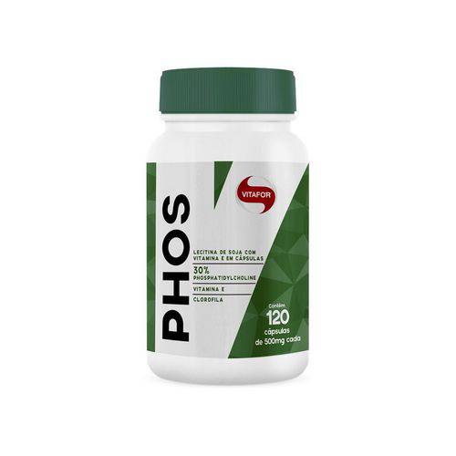 Lecitina de Soja PHOS Fosfatidilcolina - Vitafor - 120 Cápsulas