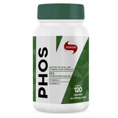 Lecitina de Soja Phos Fosfatidilcolina - Vitafor - 120 Cápsulas