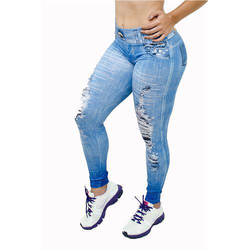 Legging Sublimada Flawlles Jeans Soly Brasil