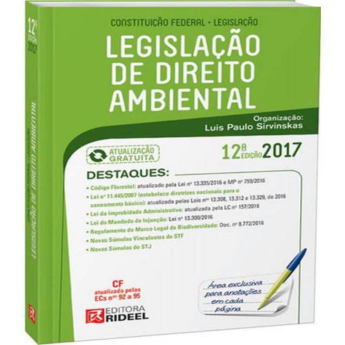 Legislacao de Direito Ambiental - 12 Ed