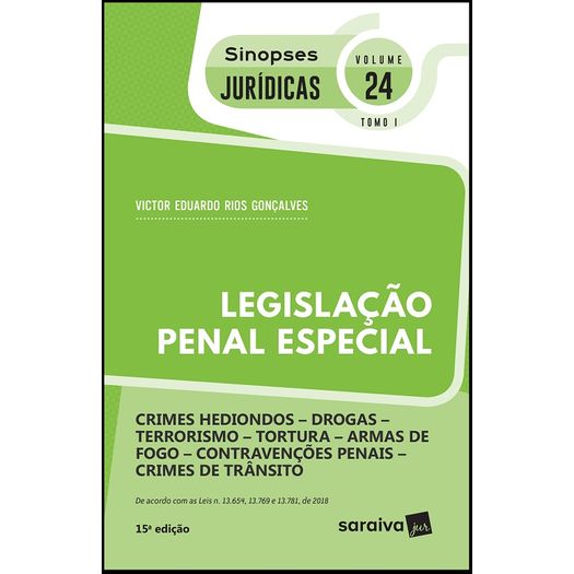 Legislacao Penal Especial - Vol 24 - Tomo 1 - Sinopses Juridicas - Saraiva