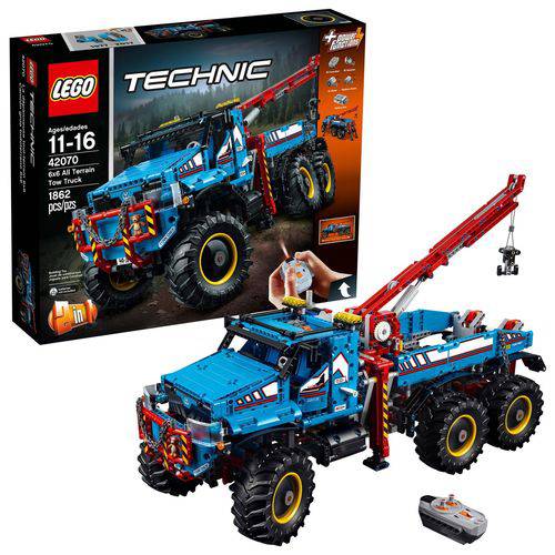 Lego Caminhão Technic 6x6 All Terrain Tow Truck Modelo 42070 com 1862 Peças
