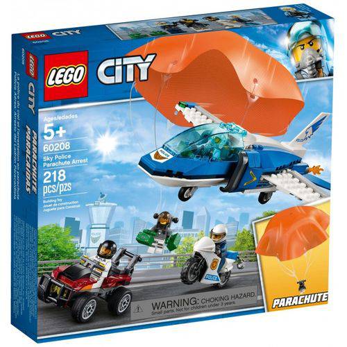 Lego City - Polícia Aérea Detenção de Para-quedas - 60208