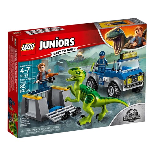 Lego Juniors - Jurassic World - Caminhao de Resgate de Raptor