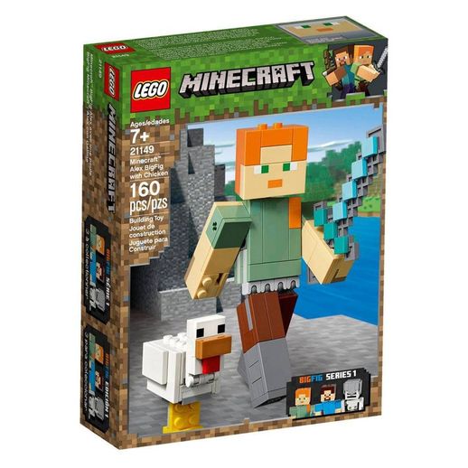 Lego Minecraft 21149 BigFig Alex com Galinha - Lego