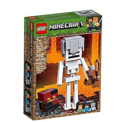 Lego Minecraft Bigfig Esqueleto com Cubo de Magma