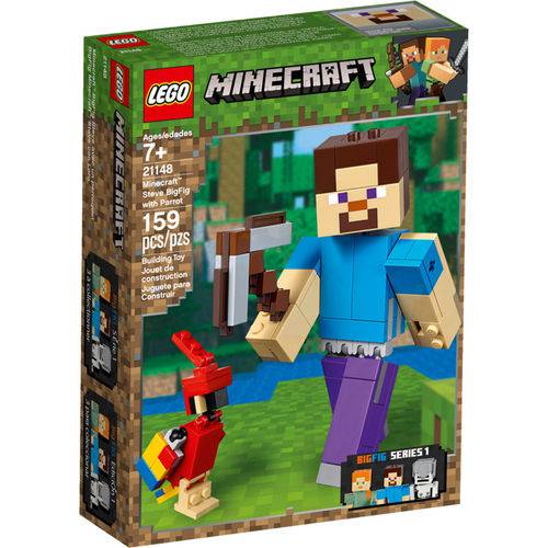 Lego Minecraft - Grande Steve com o Papagaio - 21148