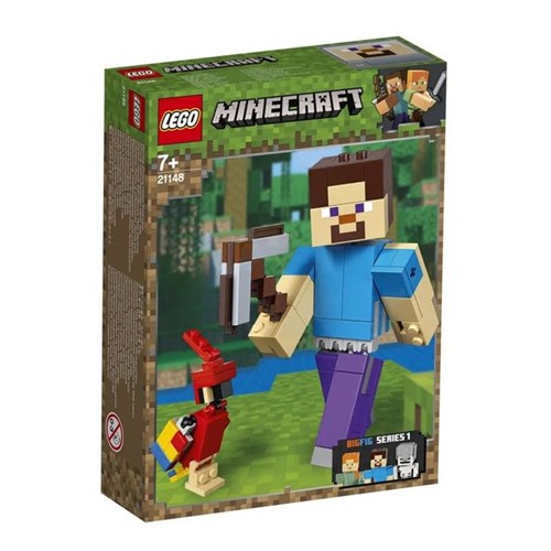 Lego Minecraft Grande Steve com o Papagaio 159 Peças 21148