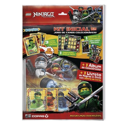 Lego Ninjago Cartas - Kit Inicial com Álbum - Primeira Coleção - COPAG