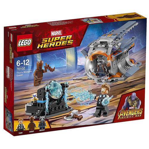 Lego Super Heroes - Disney - Marvel - Vingadores - Guerra Infinita - Procura da Arma do Thor - 76102