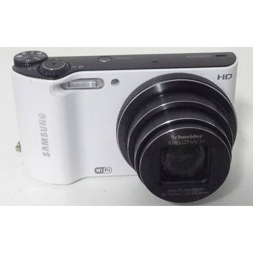 Leia: Câmera Samsung WB150F 14.2MP, Zoom Óptico 18x - Branca