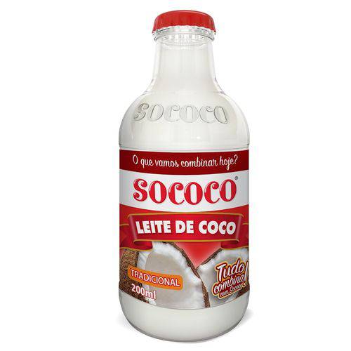 Leite de Coco 200ml Caixa C/24 Unidades - Sococo