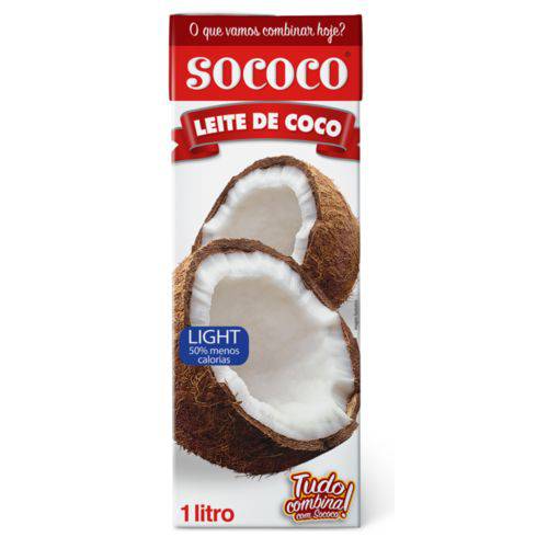 Leite de Coco Light Sococo 1 Litro - 12 Unidades