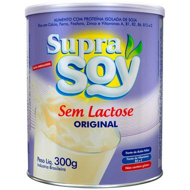 Leite de Soja em Pó Sem Lactose Supra Soy 300g