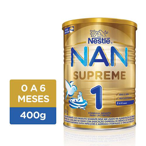 Leite em Pó Nan-1 Supreme 0 a 6 Meses Lata 400 G