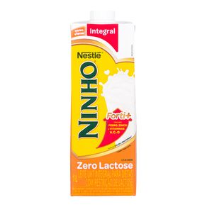 Leite Longa Vida Integral Zero Lactose Nestlé Ninho 1 Litro