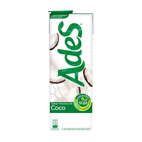 Leite Soja Ades Sabor Vitamina de Coco 1Litro