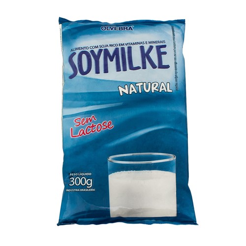 Leite Soymilke Sem Lactose em Pó Sabor Natural Pacote com 300g