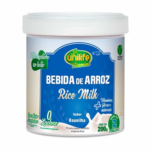 Leite Vegetal de Arroz em Pó Rice Milk - Unilife - 200g