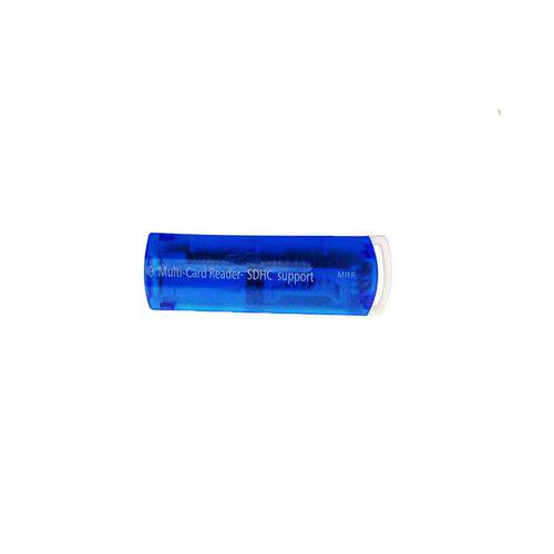 Leitor de Cartão Multi-Card USB MS/SD/Mini SD/Micro SD - Azul